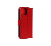 Etui pour iPhone 15 Clapet Portefeuille Fonction Support Vidéo Rouge