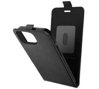 Étui pour iPhone 15 Clapet Vertical avec Porte-carte Noir