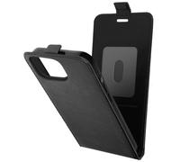 Étui pour iPhone 15 Clapet Vertical avec Porte-carte Noir