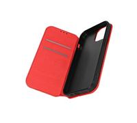 Avizar Étui pour iPhone 15 Porte-carte Support Vidéo Clapet Magnétique Rouge