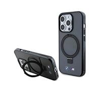 Étui pour iPhone 15 Pro - BMW - Ring Stand M Collection - Noir - Semi-rigide - Aimanté