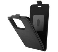 Étui pour iPhone 15 Pro Clapet Vertical avec Porte-carte Noir