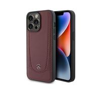 Étui pour iPhone 15 Pro - Mercedes-Benz - Urban Line - Cuir écologique - Rouge - Semi-rigide