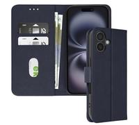 Étui pour iPhone 16 Plus Clapet Portefeuille et Support Vidéo Bleu nuit