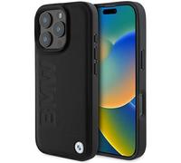 Étui pour iPhone 16 Pro Max - CG MOBILE - BMW - Cuir naturel noir - Collection Leather Hot Stamp - Coque rigide