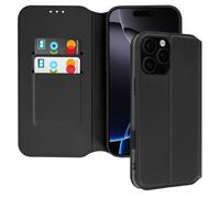 Étui pour iPhone 16 Pro Max Clapet Porte-cartes et Support Vidéo Noir