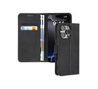Etui pour iPhone 16 Pro Max Clapet Portefeuille Support Vidéo Noir