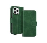 Etui pour iPhone 16 Pro Max Portefeuille Clapet Support Vidéo Vert