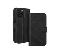 Etui pour iPhone 16 Pro Portefeuille Clapet Support Vidéo Noir