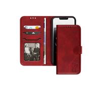 Étui pour iPhone 16e Motif Chat Heureux Portefeuille et Support Rouge