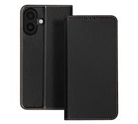 Étui pour iPhone 17 en Cuir avec Rangements Cartes et Support Vidéo Noir
