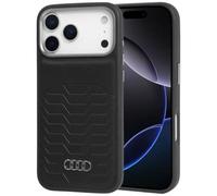Étui Pour IPhone 17 Pro Max Audi GT MagSafe Cuir Synthétique Noir Logo