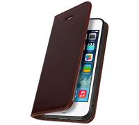 Étui pour iPhone 5 / 5S / SE en cuir veritable et finition surpiqué Marron