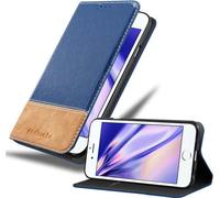 Étui pour iPhone 6 PLUS / iPhone 6S PLUS Étui pour téléphone portable Étui à clapet Book X-Wallet BLEU FONCE MARRON