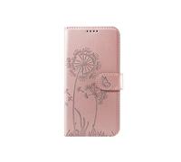 Etui pour iPhone SE 2022 Design Fleurs Papillon avec Support Vidéo Zanaé Rose gold