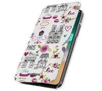 Étui pour iPhone X / XS Housse Folio Portefeuille Paris mon amour Multicolore