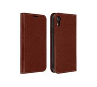 Etui pour iPhone XR Housse Cuir Portefeuille Fonction Support Marron