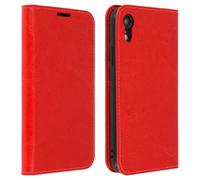 Étui Apple iPhone XR Housse Cuir Portefeuille Fonction Support - rouge