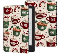 Étui pour Kindle 10{^>e<^} génération 2019 sorti en cuir PU, léger, fin, réglable, multi-angle, Smart Shell avec fonction veille/réveil automatique pour liseuse Kindle 10{^>e<^} génération 2019, tasse