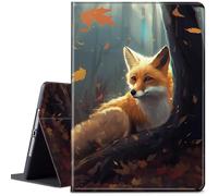 Étui pour Kindle 11{^>e<^} génération 6" (version 2024 et 2022), étui folio réglable en cuir PU avec fonction veille/réveil automatique pour liseuse Kindle Basic 2024, forêt de renard mignon -69