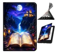 Étui pour Kindle Fire HD 10 version 2019/2017/2015 10,1", livre château