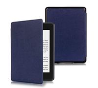 Étui pour Kindle Paperwhite 10th 2018, Cuir Premium Mince & Léger Flip Protecteur Smart Cover [Réveil/Sommeil Auto] pour All-New Amazon Kindle Paperwhite 10th Generation 2018 Release, Bleu Foncé
