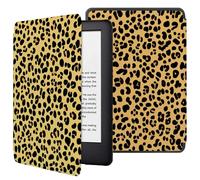 Étui pour Kindle Paperwhite 6" (10E Génération 2018), Fonction Veille/Réveil Automatique, Support Fin en Cuir PU, Coque Intelligente pour Kindle Paperwhite-Imprimé léopard Classique