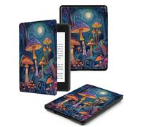 Étui pour Kindle Paperwhite12th Generation 2024, Coque de Protection légère en PU avec Veille/Réveil Automatique pour Kindle Paperwhite 2024,Fantastique Champignon