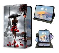 Étui pour Kindle Scribe 10,2" (version 2024/2022) fin et léger en similicuir PU rotatif à 360 degrés avec fonction veille/réveil automatique pour liseuse Kindle Scribe, Iron Tower Girls