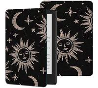 Étui pour Kindle Scribe 10,2" (version 2024/2022) léger en similicuir PU, réglable, multi-angle, Smart Shell avec fonction veille/réveil automatique pour liseuse Kindle Scribe 10,2", étoiles, lune