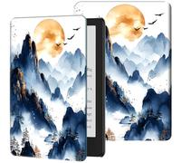 Étui pour Kindle Scribe 10,2" (version 2024/2022) léger en similicuir PU, réglable, multi-angle, Smart Shell avec fonction veille/réveil automatique pour liseuse Kindle Scribe de 10,2", Art Mountains