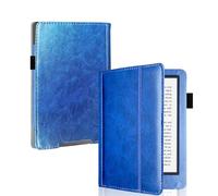 Étui pour Kobo Aura H2O 6,8" Modèle : N250 Étui en cuir PU avec pour liseuse Kobo Aura H2O Smart Slim Folio Cover avec fonction veille/réveil automatique pour Kobo Aura H2O (Bleu)