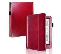 Étui pour Kobo Aura H2O Edition 2 Modèle : N250 6,8" pour liseuse Kobo Aura H2O Edition 2 en cuir PU Flip Stand Housse de protection (rouge vin)