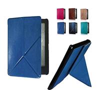 Étui pour Kobo Clara HD 6 pouces N249 2018 sorti eReader pour Kobo Clara HD en cuir PU avec support, étui de protection automatique veille/réveil intelligent (bleu)