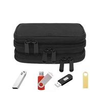Étui pour lecteur flash : stockage USB compact à plusieurs couches, support pour disque dur avec fermeture éclair, transport portable, design organisateur