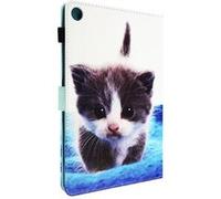 Étui pour Lenovo Tab M10 Gen 3, Portefeuille avec Clapet Magnétique, Chat Bleu clair