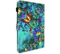 Étui pour Lenovo Tab M10 Gen 3, Portefeuille avec Clapet Magnétique, Papillon Multicolore