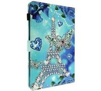 Étui pour Lenovo Tab M10 Gen 3, Portefeuille avec Clapet Magnétique, Tour Eiffel Bleu G