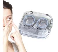 Étui pour lentilles de contact, boîte de contact portable,Kit d'étui pour mini lentilles de | Outil de suppression de l'applicateur de de protection complète pour les voyages d'affaire