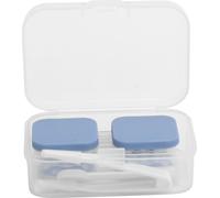 Étui pour lentilles de contact Boîte de rangement portable en plastique pour lentilles de contact (bleu encre)