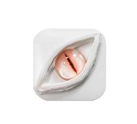 Étui pour lentilles de contact d'Halloween - Boîte de rangement pour yeux avec miroir, pince à épiler et ventouse, étui portable pour lentilles de voyage pour un usage quotidien, blanc, 1pcs