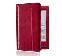 Étui pour liseuse Sony PRS-T1 6" en cuir PU fin et léger avec fonction veille/réveil automatique Rouge