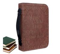 Étui pour livre de la Bible, sac de transport de la Bible en cuir synthétique avec poignée, housse portable pour la Bible, étui pour l'étude de la Bible, l'église, XXL, Unisexo