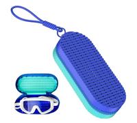 Étui pour Lunettes de Natation, Boîtier Protecteur, Organisateur De Rangement Avec Trou D'Évacuation Et Lanière Pour Lunettes De Soleil Plage Salle De Sport Extérieur Femmes Hommes