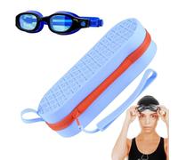 Étui pour lunettes de natation - Étui pour lunettes de soleil | Boîtier imperméable portable avec trou de drainage et fermeture éclair pour homme et femme