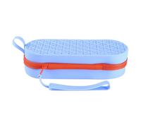 Étui Pour Lunettes De Natation - Silicone Étanche 19,5 X 7,5 X 7,5 Cm, Boîte De Rangement Portable, Support À Fermeture Éclair, Conception De Trou De Drainage | Avec Piscine, Plongée, Ski, Usage Quoti