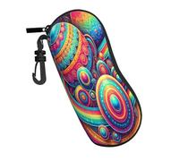 Étui Pour Lunettes De Soleil,Pizza Planète Psychédélique Lunette De Soleil Pochette Classique Portable,Étuis De Protection Pour Lunette Pour Voyage Femme Homme 17X8X3.6Cm