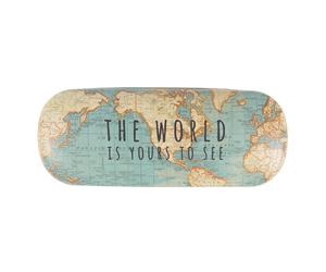 Etui pour lunettes style vintage - Design "Autour du Monde" | Sass & Belle