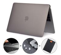 Étui pour MacBook Air Pro Retina , coque de protection avec housse de clavier et bouchons anti-poussière pour ordinateur portable, accessoire rigide mat et cristal - For M1 Chip Air 13 A2337 - Gris ma