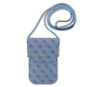 Étui pour MacBook bleu avec logo Guess 4G en métal.